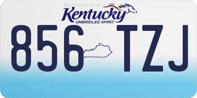 KY license plate 856TZJ