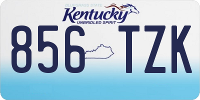 KY license plate 856TZK