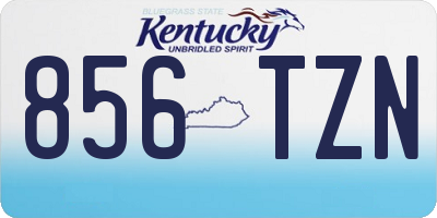 KY license plate 856TZN