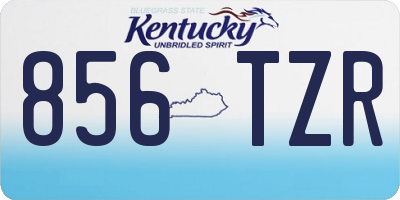 KY license plate 856TZR