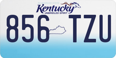 KY license plate 856TZU