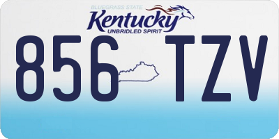 KY license plate 856TZV