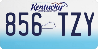 KY license plate 856TZY