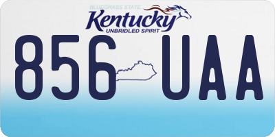 KY license plate 856UAA