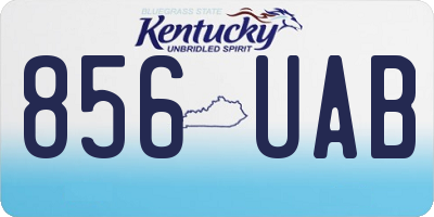 KY license plate 856UAB