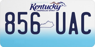 KY license plate 856UAC