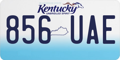 KY license plate 856UAE