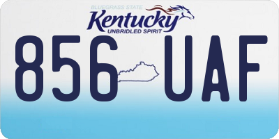 KY license plate 856UAF