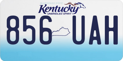 KY license plate 856UAH