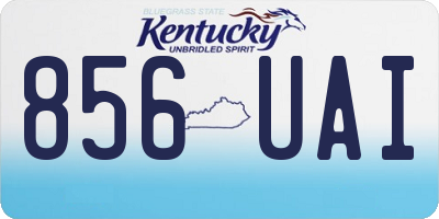 KY license plate 856UAI