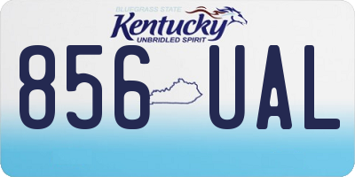KY license plate 856UAL