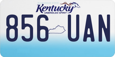 KY license plate 856UAN