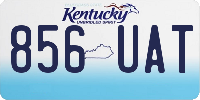 KY license plate 856UAT