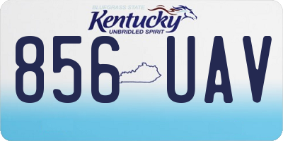 KY license plate 856UAV