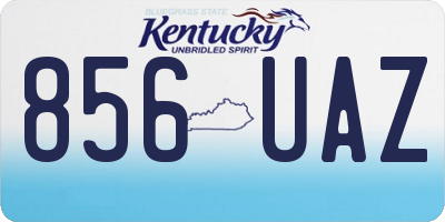 KY license plate 856UAZ