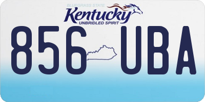 KY license plate 856UBA