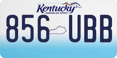 KY license plate 856UBB