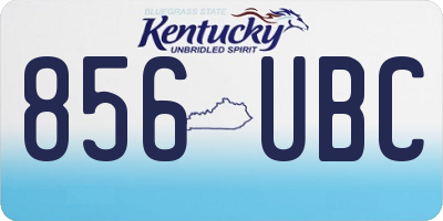 KY license plate 856UBC