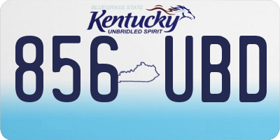 KY license plate 856UBD