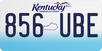 KY license plate 856UBE