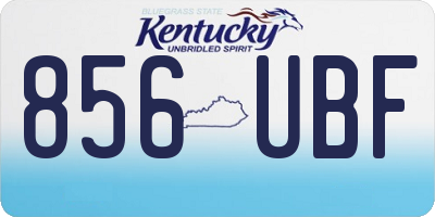 KY license plate 856UBF