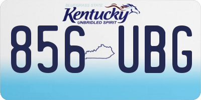 KY license plate 856UBG