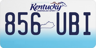KY license plate 856UBI