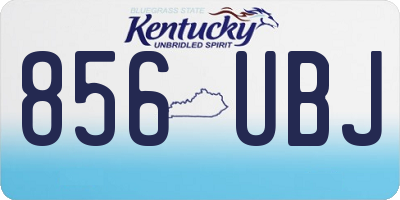 KY license plate 856UBJ