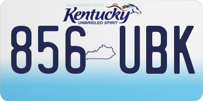 KY license plate 856UBK