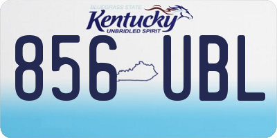 KY license plate 856UBL