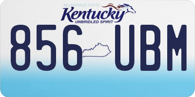 KY license plate 856UBM
