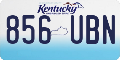 KY license plate 856UBN