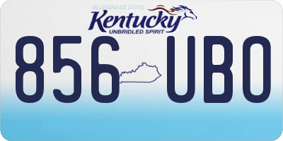 KY license plate 856UBO