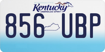 KY license plate 856UBP