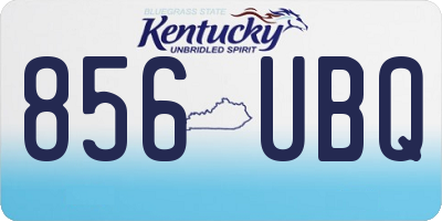 KY license plate 856UBQ