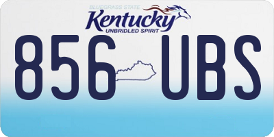 KY license plate 856UBS
