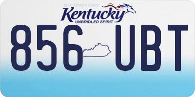 KY license plate 856UBT