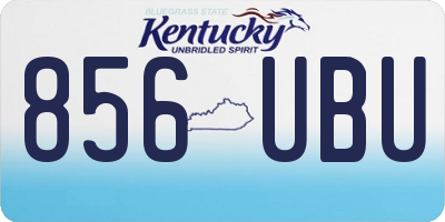 KY license plate 856UBU