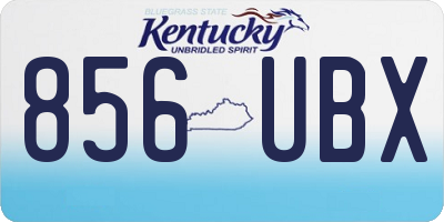 KY license plate 856UBX