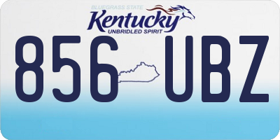 KY license plate 856UBZ