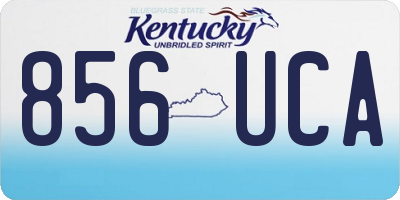 KY license plate 856UCA