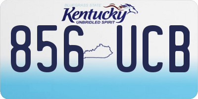 KY license plate 856UCB