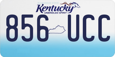 KY license plate 856UCC