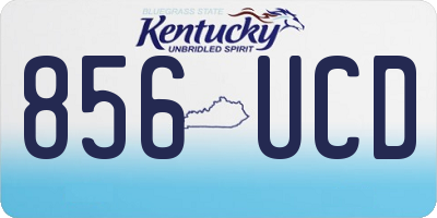 KY license plate 856UCD