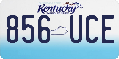 KY license plate 856UCE