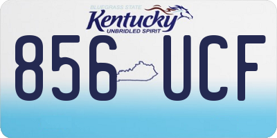 KY license plate 856UCF