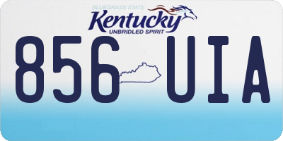 KY license plate 856UIA