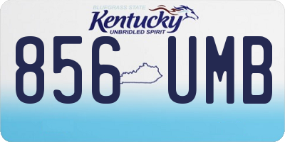 KY license plate 856UMB