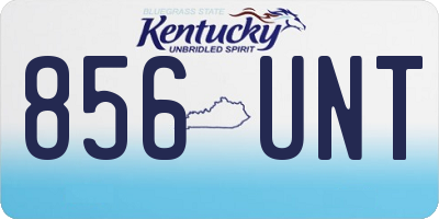 KY license plate 856UNT