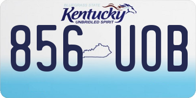 KY license plate 856UOB